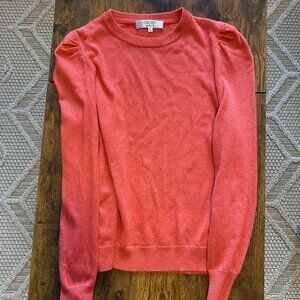 Crosby by Mollie Burch Puff Sleeve Sweater – Red/Coral, Size Small
